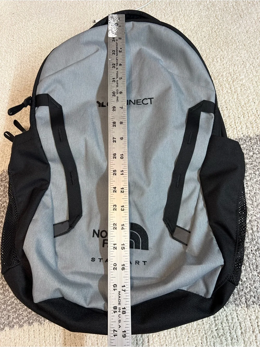 The North Face Stalwart Travel School Hiking Laptop Backpack Gray Black